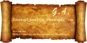 Georgijevits Azucséna névjegykártya
